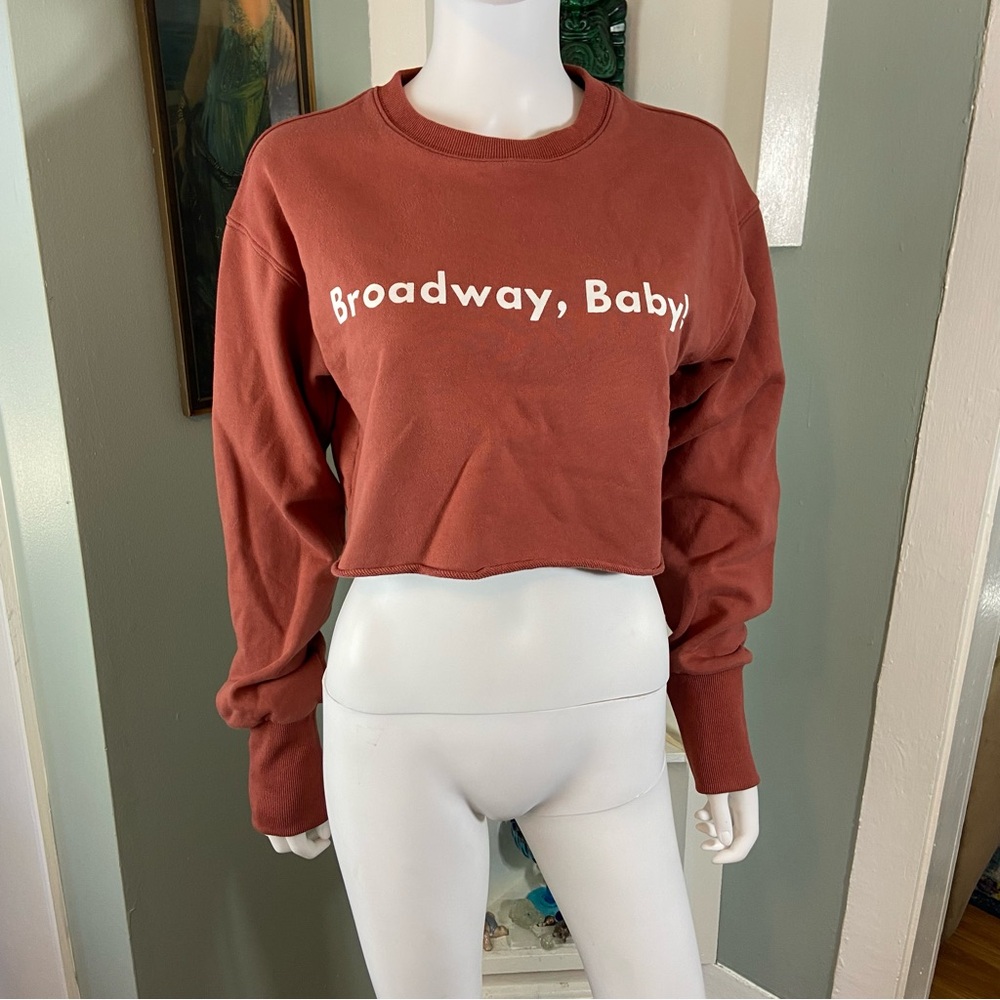 3/$12 Broadway Baby Nashville Tennessee Cropped Sweatshirt Small S Rust Souvenir